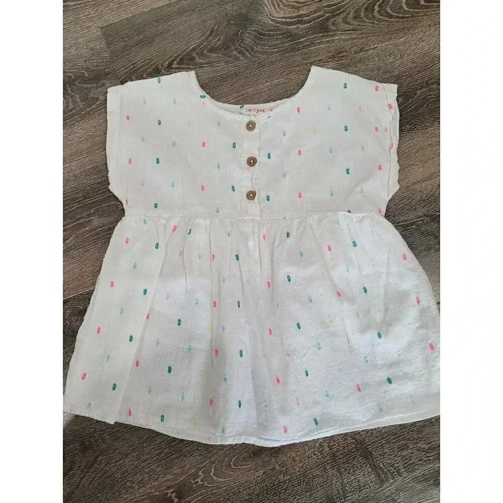 Cat & Jack linen shirt size large #3